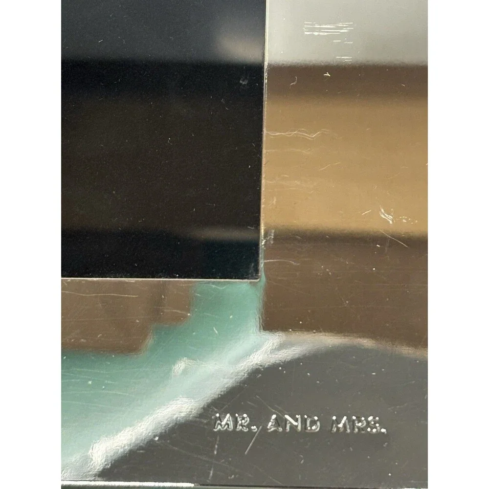 Kate Spade Lenox Darling Point Mr & Mrs Silverplate 8x10 Picture Frame